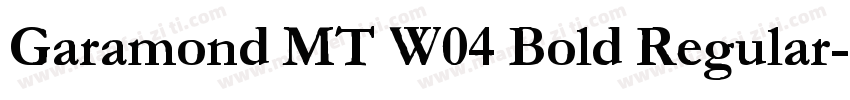 Garamond MT W04 Bold Regular字体转换